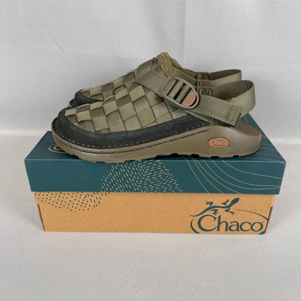 Chaco Canyon Woven Clogs Mens 8 Mossy Olive Green Slip-On Sandal Casual New NIB